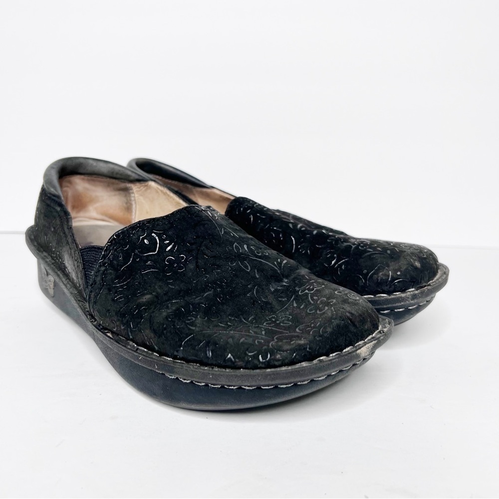 Alegria Debra Black Embossed Comfort Shoes Size 36 Women’s 5